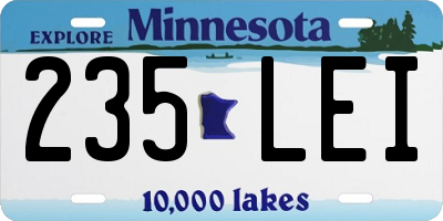 MN license plate 235LEI