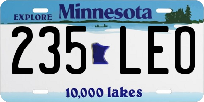 MN license plate 235LEO