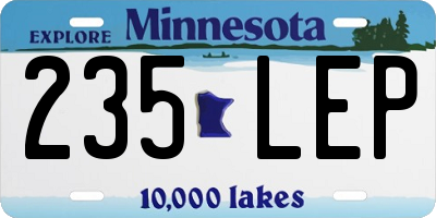 MN license plate 235LEP