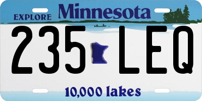 MN license plate 235LEQ