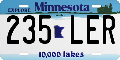 MN license plate 235LER
