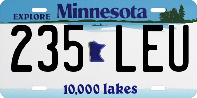 MN license plate 235LEU