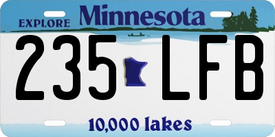 MN license plate 235LFB