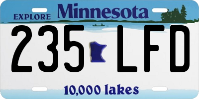 MN license plate 235LFD