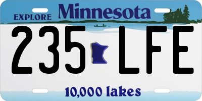 MN license plate 235LFE