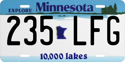 MN license plate 235LFG