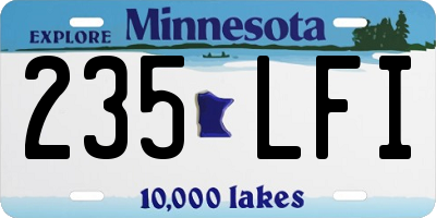 MN license plate 235LFI