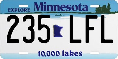 MN license plate 235LFL