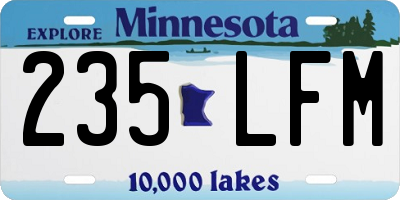 MN license plate 235LFM