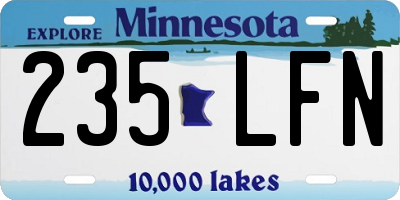 MN license plate 235LFN