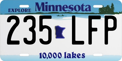 MN license plate 235LFP