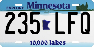 MN license plate 235LFQ