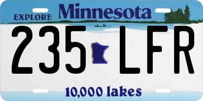 MN license plate 235LFR