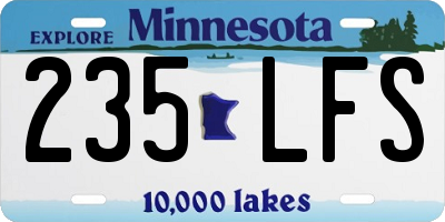 MN license plate 235LFS