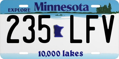 MN license plate 235LFV