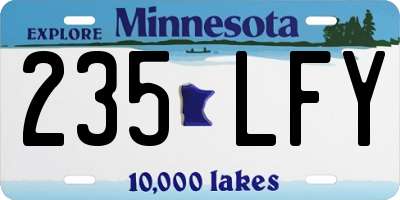 MN license plate 235LFY
