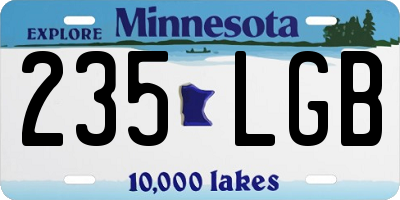 MN license plate 235LGB