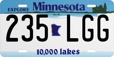 MN license plate 235LGG
