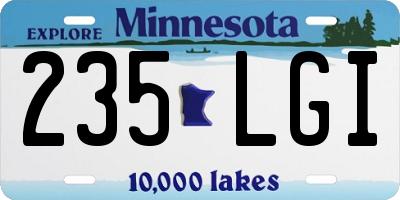 MN license plate 235LGI