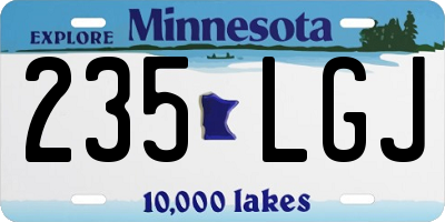 MN license plate 235LGJ