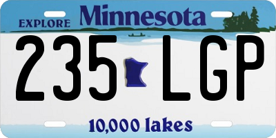 MN license plate 235LGP