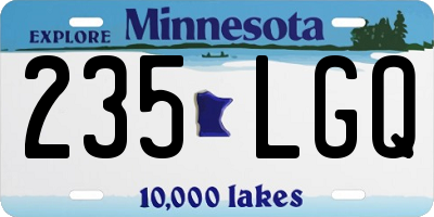 MN license plate 235LGQ
