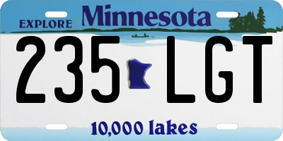 MN license plate 235LGT