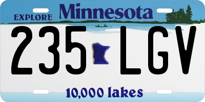MN license plate 235LGV