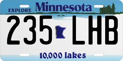 MN license plate 235LHB