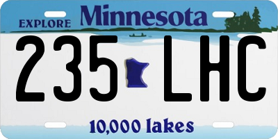 MN license plate 235LHC