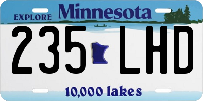 MN license plate 235LHD