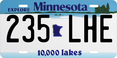 MN license plate 235LHE