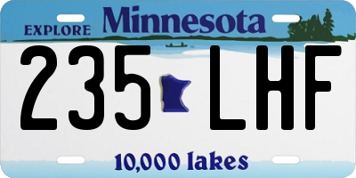 MN license plate 235LHF
