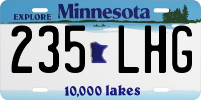 MN license plate 235LHG
