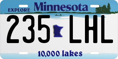 MN license plate 235LHL