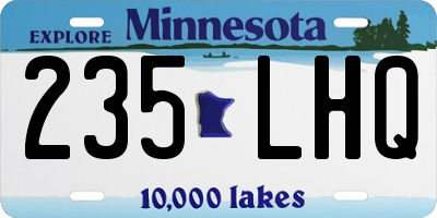 MN license plate 235LHQ