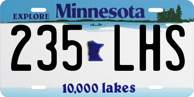 MN license plate 235LHS