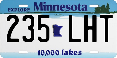 MN license plate 235LHT