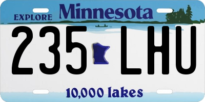 MN license plate 235LHU