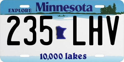 MN license plate 235LHV