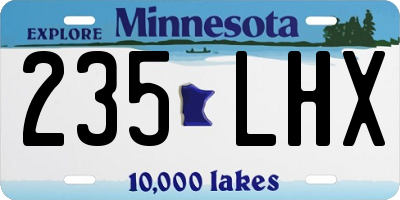 MN license plate 235LHX