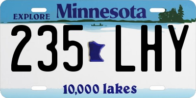 MN license plate 235LHY