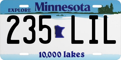 MN license plate 235LIL