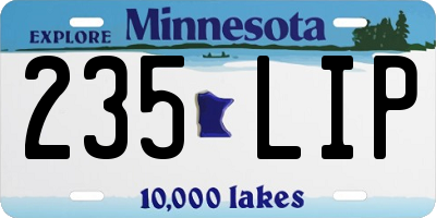 MN license plate 235LIP