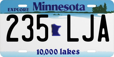 MN license plate 235LJA