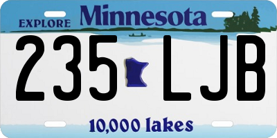 MN license plate 235LJB