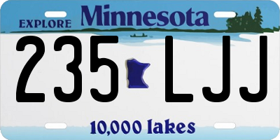 MN license plate 235LJJ