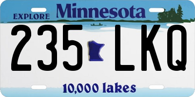 MN license plate 235LKQ