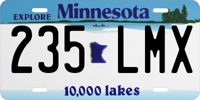 MN license plate 235LMX