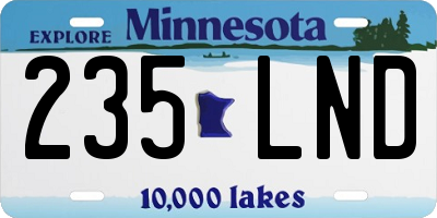 MN license plate 235LND